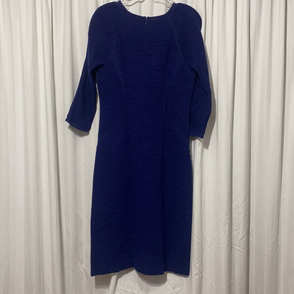 Giorgio Armani Blue Ribbed Mini Dress - Picture 6 of 7